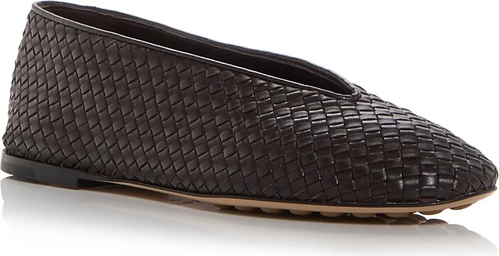 Bottega Veneta Women's Rosa Intrecciato Ballet Flats