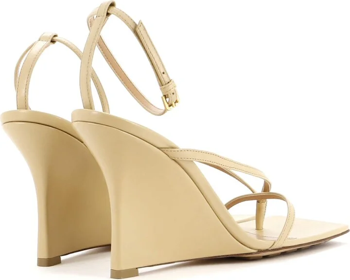 Bottega Veneta Women's Stretch Strap Wedge Sandals Leather - Image 3