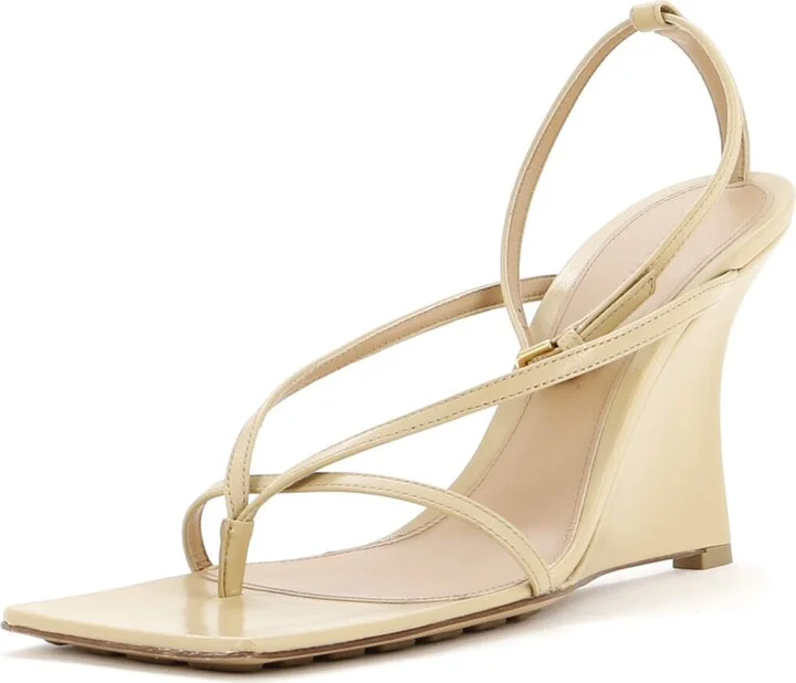 Bottega Veneta Women's Stretch Strap Wedge Sandals Leather