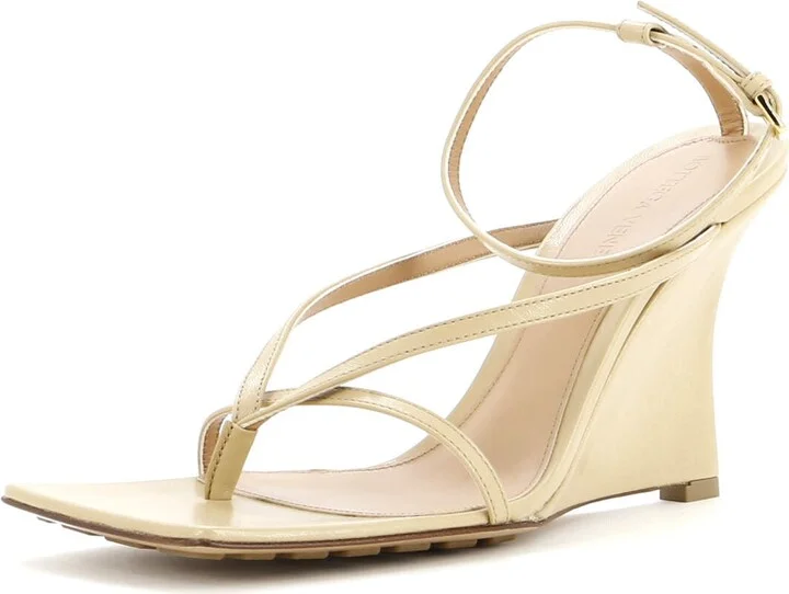 Bottega Veneta Women's Stretch Strap Wedge Sandals Leather