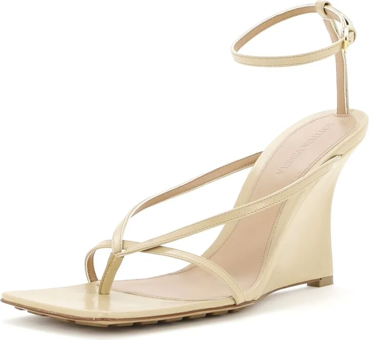 Bottega Veneta Women's Stretch Strap Wedge Sandals Leather