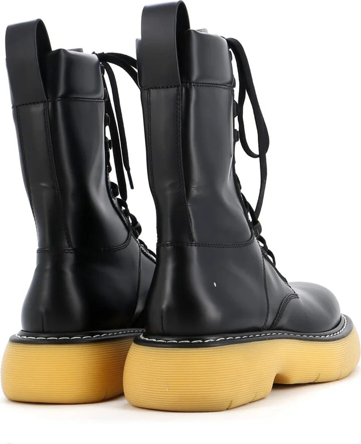 Bottega Veneta Women's The Bounce Lace Up Boots Leather - Image 3
