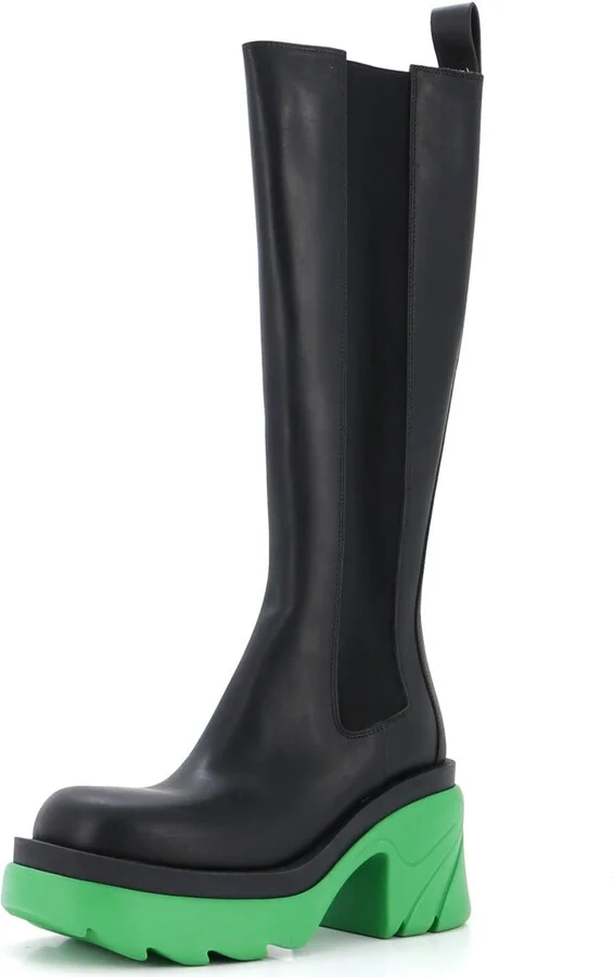 Bottega Veneta Women's The Flash Knee High Chelsea Boots Leather