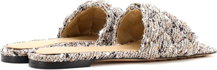 Bottega Veneta Women's The Padded Flat Sandals Quilted Boucle - Image 3