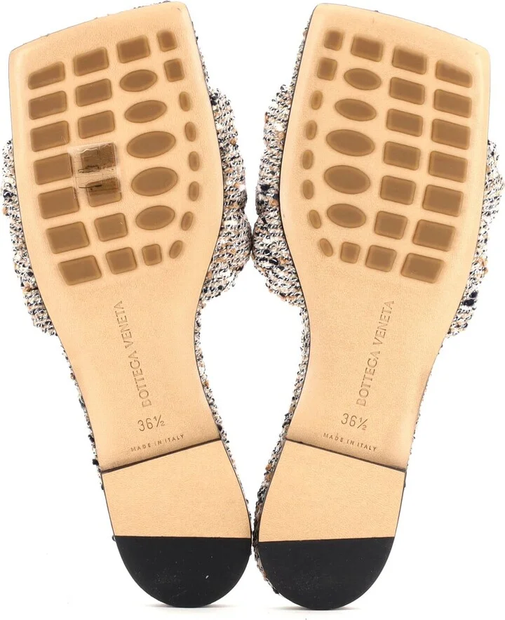 Bottega Veneta Women's The Padded Flat Sandals Quilted Boucle - Image 4