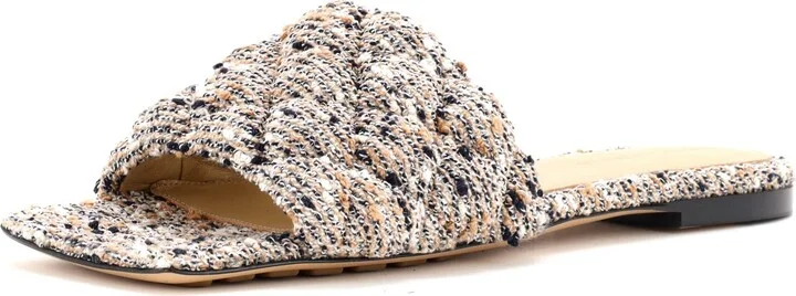 Bottega Veneta Women's The Padded Flat Sandals Quilted Boucle