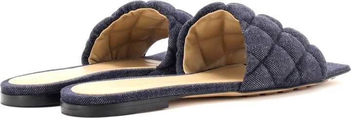 Bottega Veneta Women's The Padded Flat Sandals Quilted Denim - Image 3