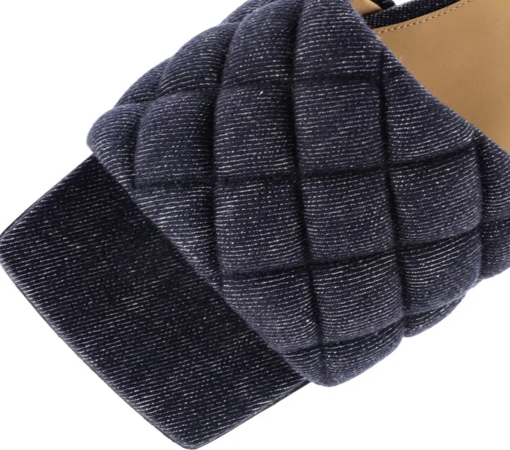 Bottega Veneta Women's The Padded Flat Sandals Quilted Denim - Image 5