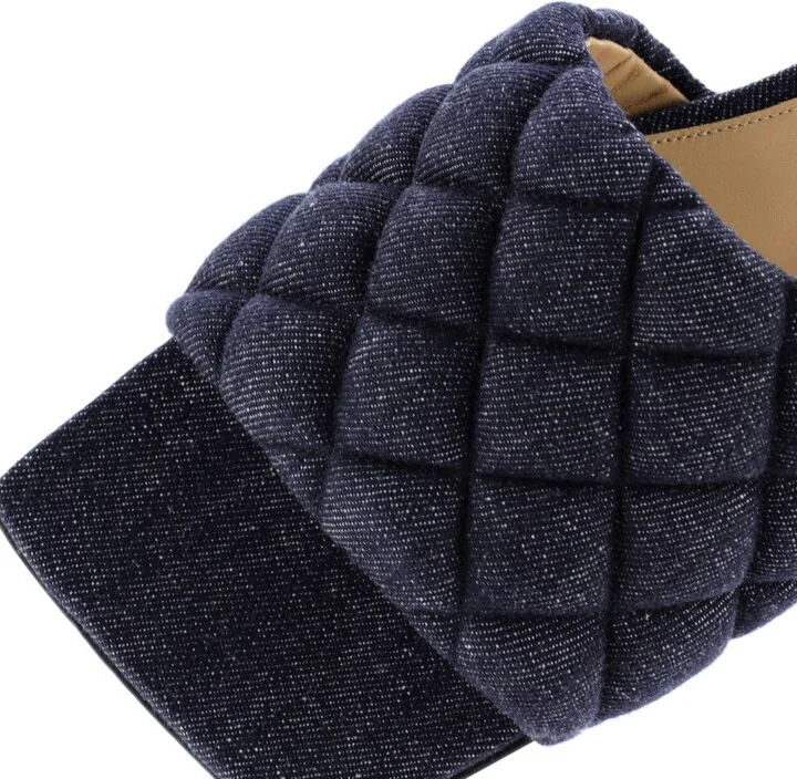 Bottega Veneta Women's The Padded Flat Sandals Quilted Denim - Image 5