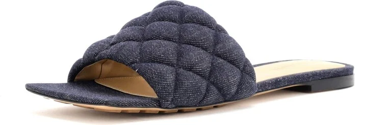 Bottega Veneta Women's The Padded Flat Sandals Quilted Denim