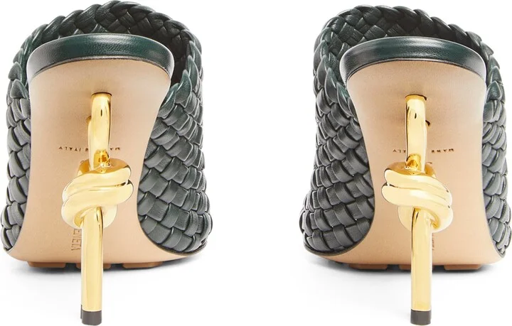 Bottega Veneta Woven Leather Knot Mules 90 - Image 4
