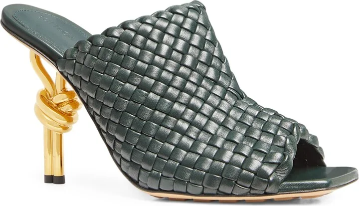 Bottega Veneta Woven Leather Knot Mules 90 - Image 5
