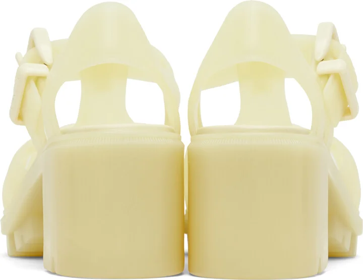 Bottega Veneta Yellow Gertie Fisherman Heeled Sandals - Image 2