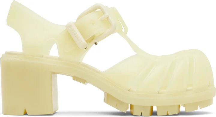 Bottega Veneta Yellow Gertie Fisherman Heeled Sandals