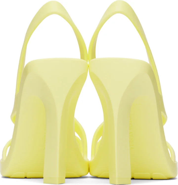 Bottega Veneta Yellow Jimbo Heeled Sandals - Image 2