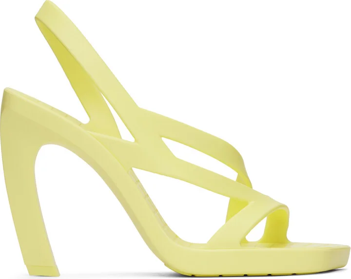 Bottega Veneta Yellow Jimbo Heeled Sandals
