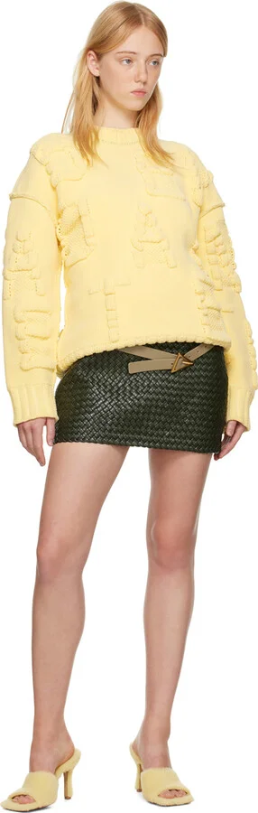 Bottega Veneta Yellow Stretch Heeled Sandals - Image 5