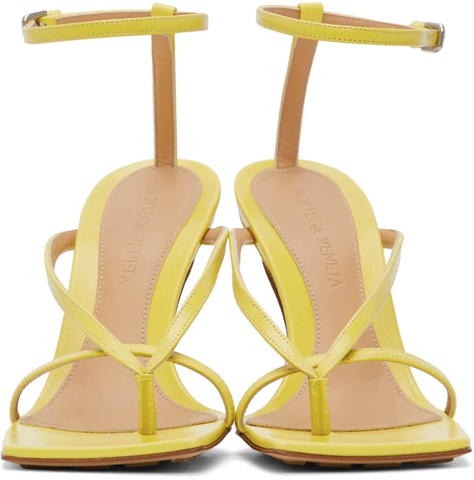 Bottega Veneta Yellow Stretch Sandals - Image 2