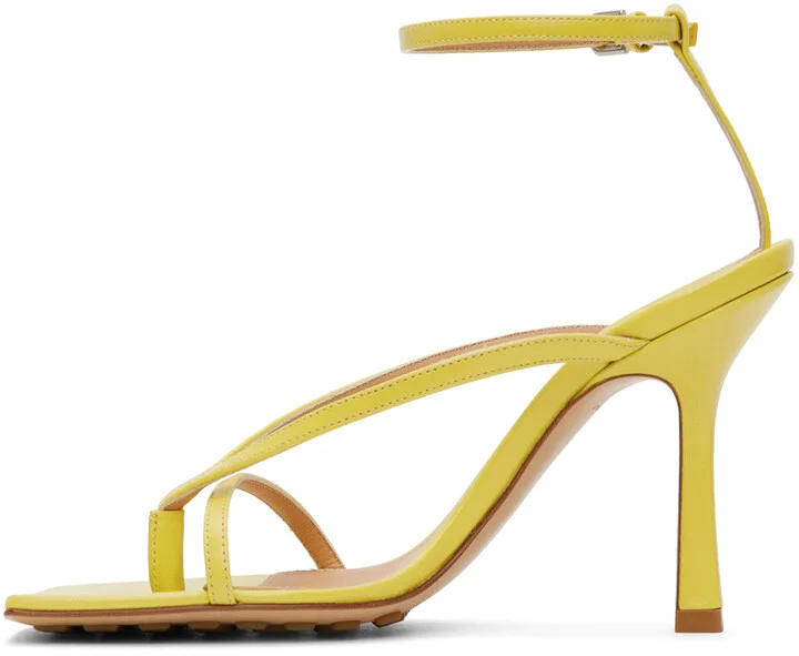 Bottega Veneta Yellow Stretch Sandals - Image 3