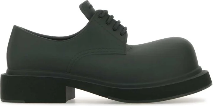 Bottle Green Eva Steroid Lace-up Shoes