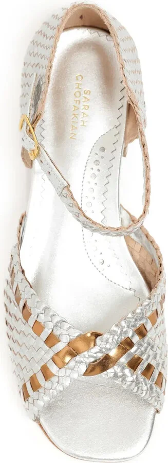 Boubourg woven leather sandals - Image 4