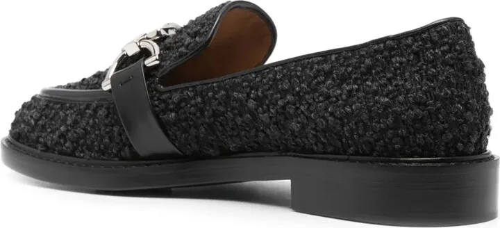 Boucle-Texture Buckle-Detail Loafers - Image 3