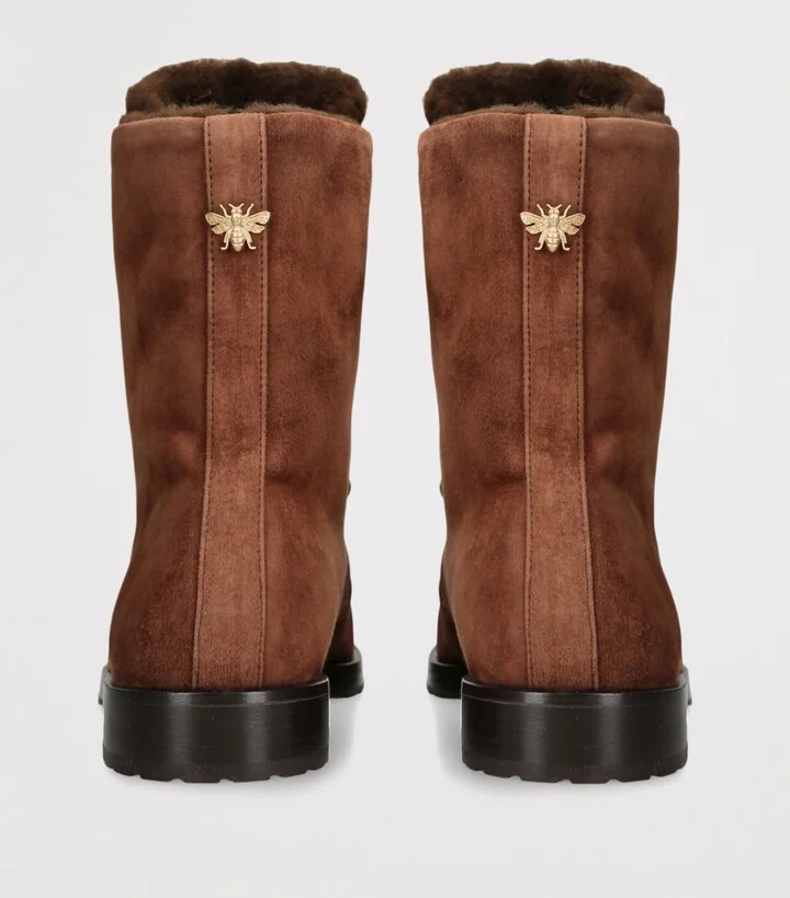 Bougeotte Suede Shearling-Lined Boots - Image 2