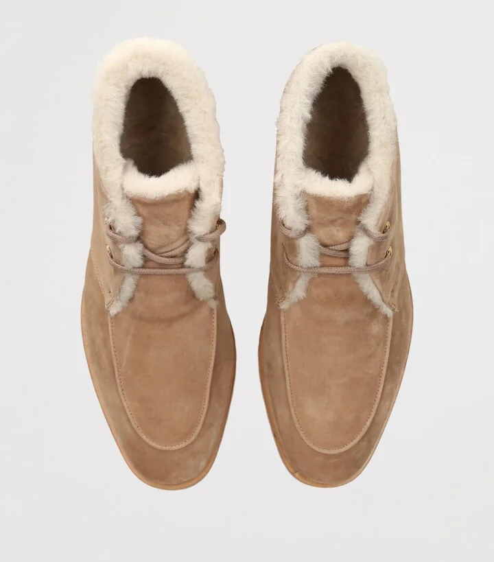 Bougeotte Suede Shearling-Lined Boots - Image 4