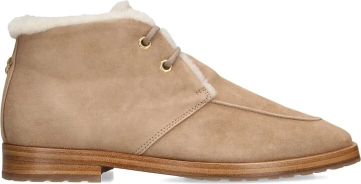 Bougeotte Suede Shearling-Lined Boots