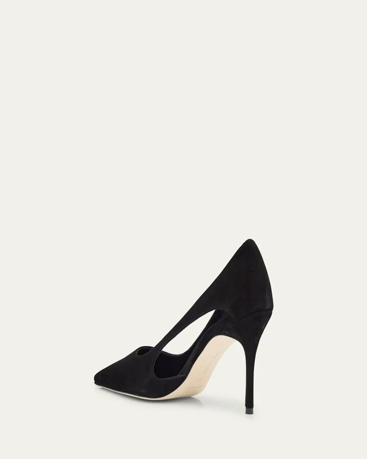 Boukefalos Suede Cut-Out Pumps - Image 2