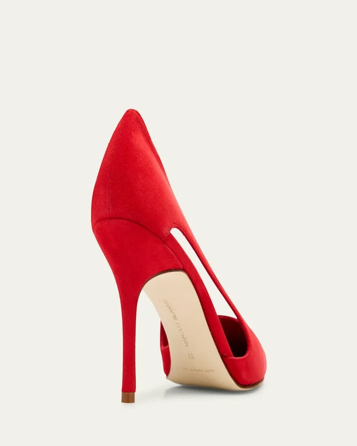 Boukefalos Suede Cut-Out Pumps - Image 6