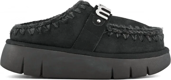Bounce Clog Metal Logo In Black