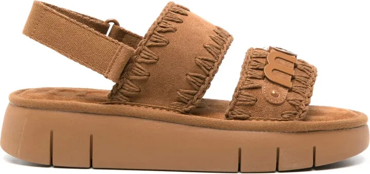 Bounce suede flatform sandals