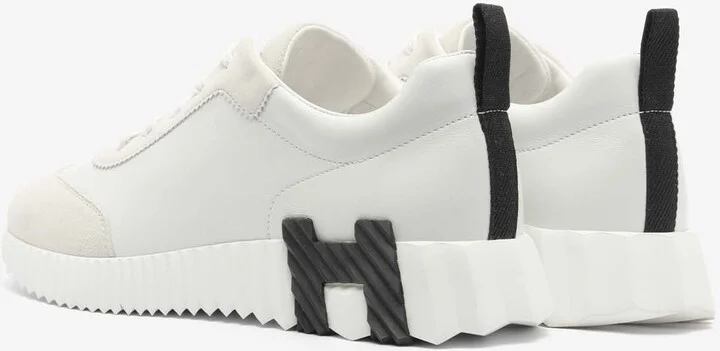 Bouncing Low-Top Sneakers in White Calfskin and Suede - Image 2