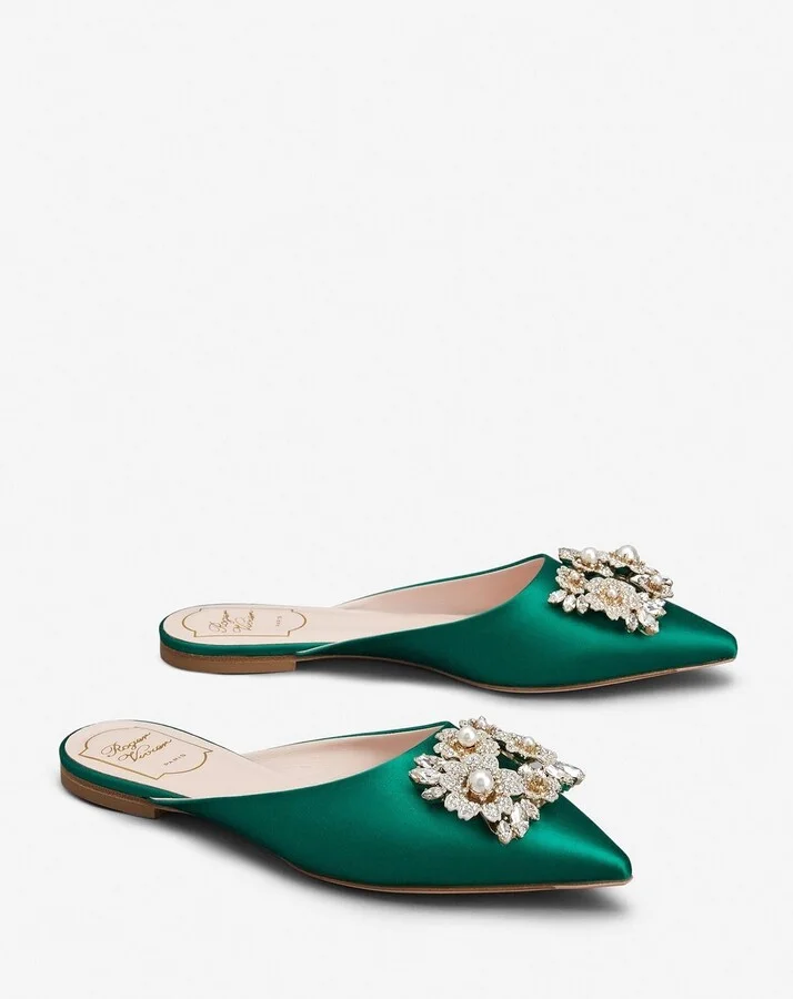 Bouquet Strass Flat Mules - Image 2