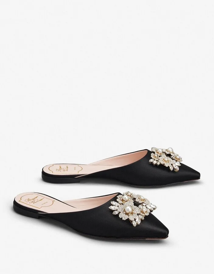 Bouquet Strass Flat Mules - Image 2