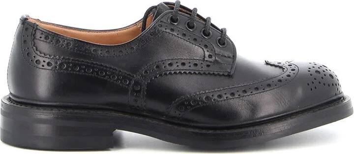 Bourton Derby Shoes In Black Calf Leather