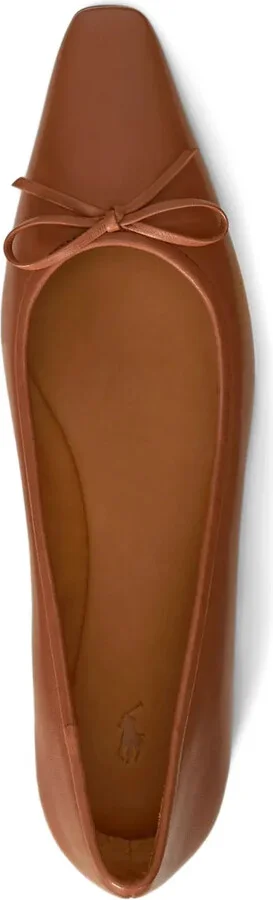 Bow-Detail Almond-Toe Ballet Flats - Image 4