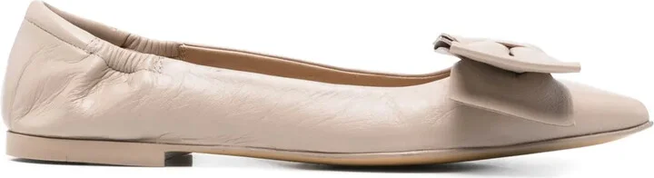 Bow-Detail Ballerina Flats