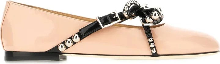 Bow-Detail Ballerinas