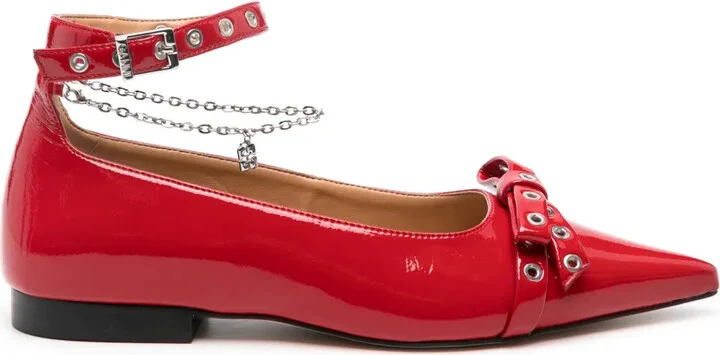 Bow-Detail Ballet Flats