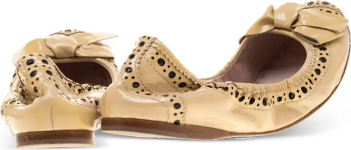 Bow-Detail Brogue Ballet Flats - Image 4