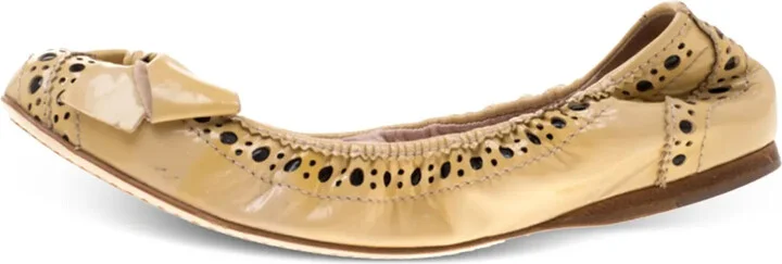 Bow-Detail Brogue Ballet Flats