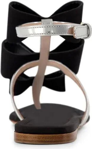 Bow-Detail Flat Sandals - Image 3