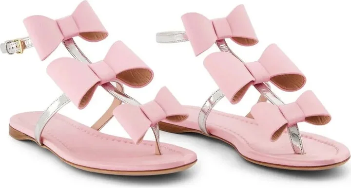Bow-Detail Flat Sandals - Image 2