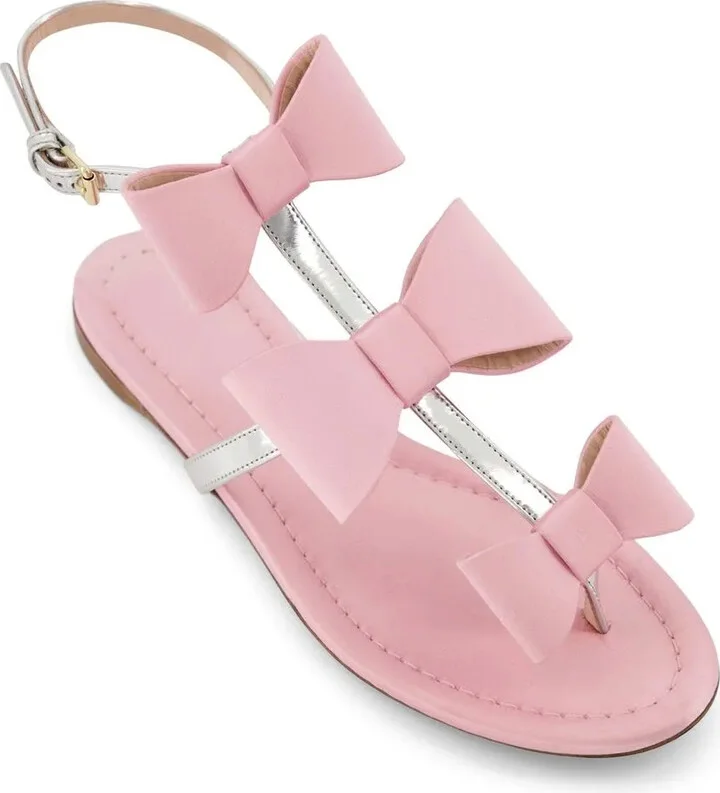 Bow-Detail Flat Sandals - Image 4