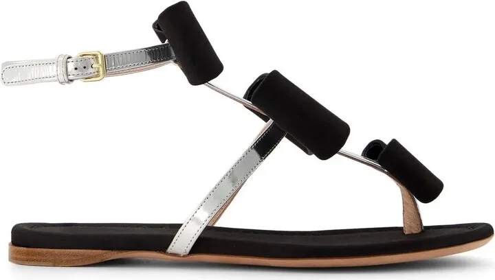 Bow-Detail Flat Sandals