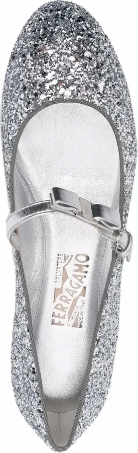 Bow-Detail Glitter Ballerina Shoes - Image 4