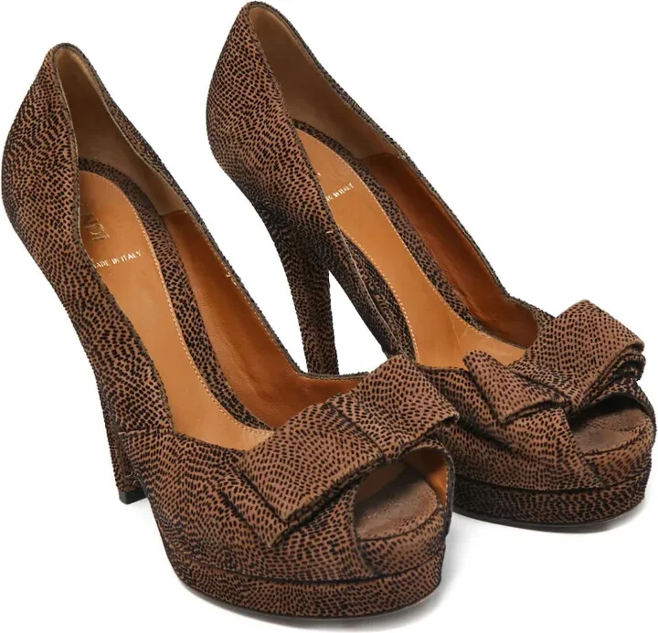 Bow-Detail Heeled Pumps - Image 2