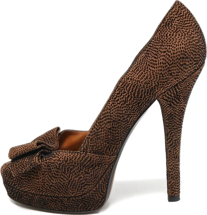 Bow-Detail Heeled Pumps